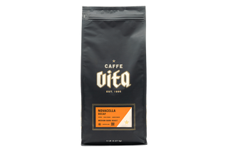 5lb bag of Novacella Decaf front, no background.