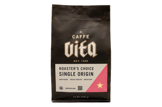 12oz bag of Roaster's Choice Single Origin front, no background.