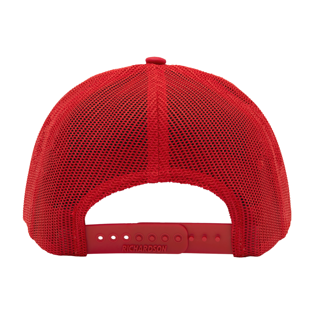 Red Del Sol Vitalogy Hat, back. No background.