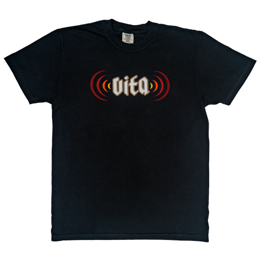 Product Image: black t-shirt with Vita Vibes logo