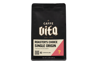 Vita 12oz bag with label, ROASTERS CHOICE SINGLE ORIGIN - A NEW SELECTION EACH MONTH