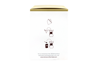 Box of Chemex filters, side 2