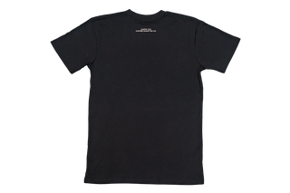 Black t-shirt with Caffee Vita Coffee Roasting Co. on back collar