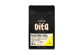 Caffe Vita coffee package with 'Electric Feel' title