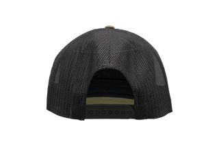 Trucker hat, back, black mesh with snap closure