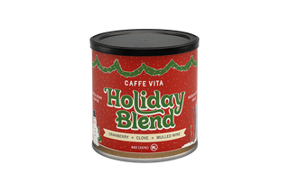 Caffe Vita Holiday Blend coffee can , no background