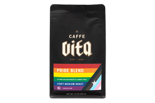 12oz Pride blend bag front, no background. 
