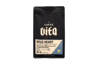 Caffe Vita coffee package with 'Wild Heart' label, no background. 